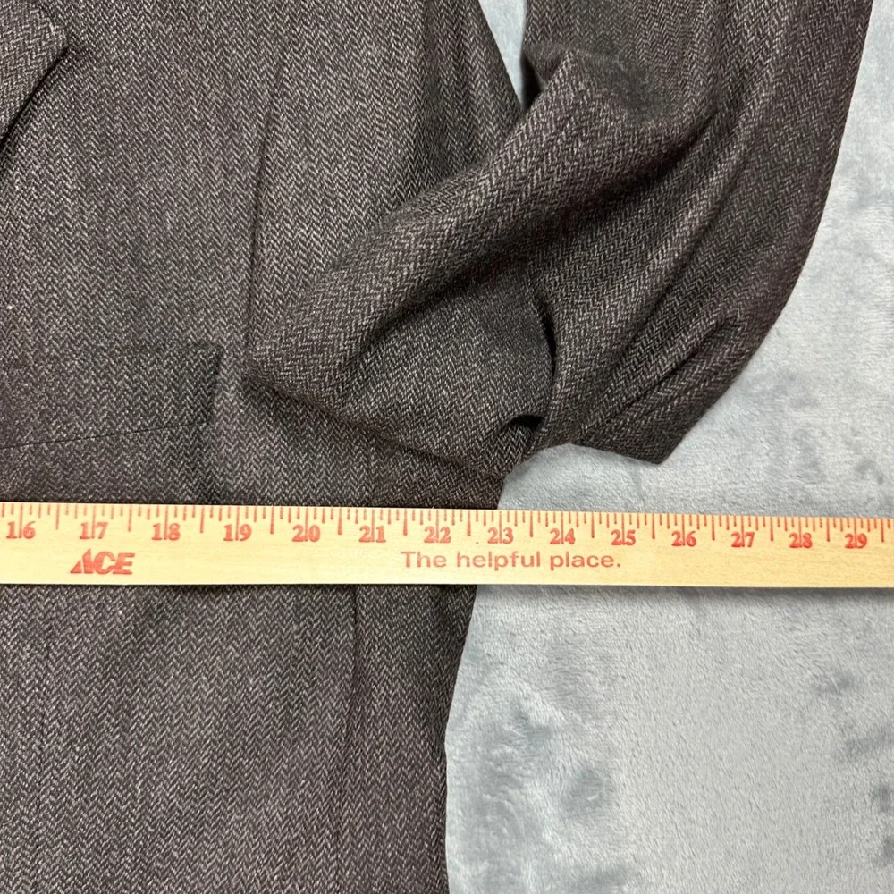 Brooks Brothers 346 Mens 43L Brown Herringbone Wool 3 Button Blazer Sport Coat